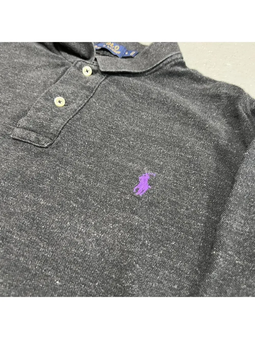 Polo Ralph Lauren Dark Gray Long Sleeve Polo Shirt